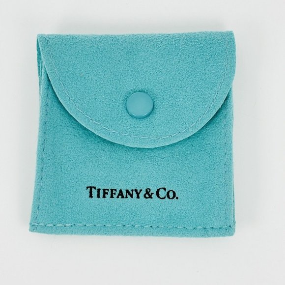 Tiffany & Co. Jewelry - Tiffany & Co Blue Square Snap Suede Pouch Anti Tarnish